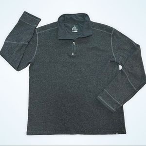Prana Charcoal Zip-Up Sweater